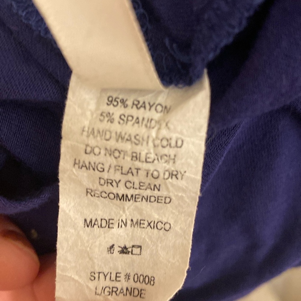 Isaac Liev Boho Cardigan, Extra Long, Royal Blue, Size L - Picture 10 of 10